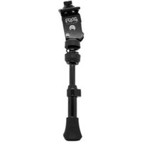 "Black Frog Mounting Plate Kickstand for 14-16 inch bikes, adjustable with rubber foot and Frog logo on bracket"