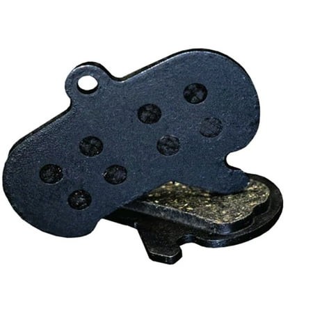 Black Galfer Standard Bike Disc Brake Pad designed for SRAM Maven, featuring a distinctive shape with multiple holes for ventilation and a metallic backing for durability.