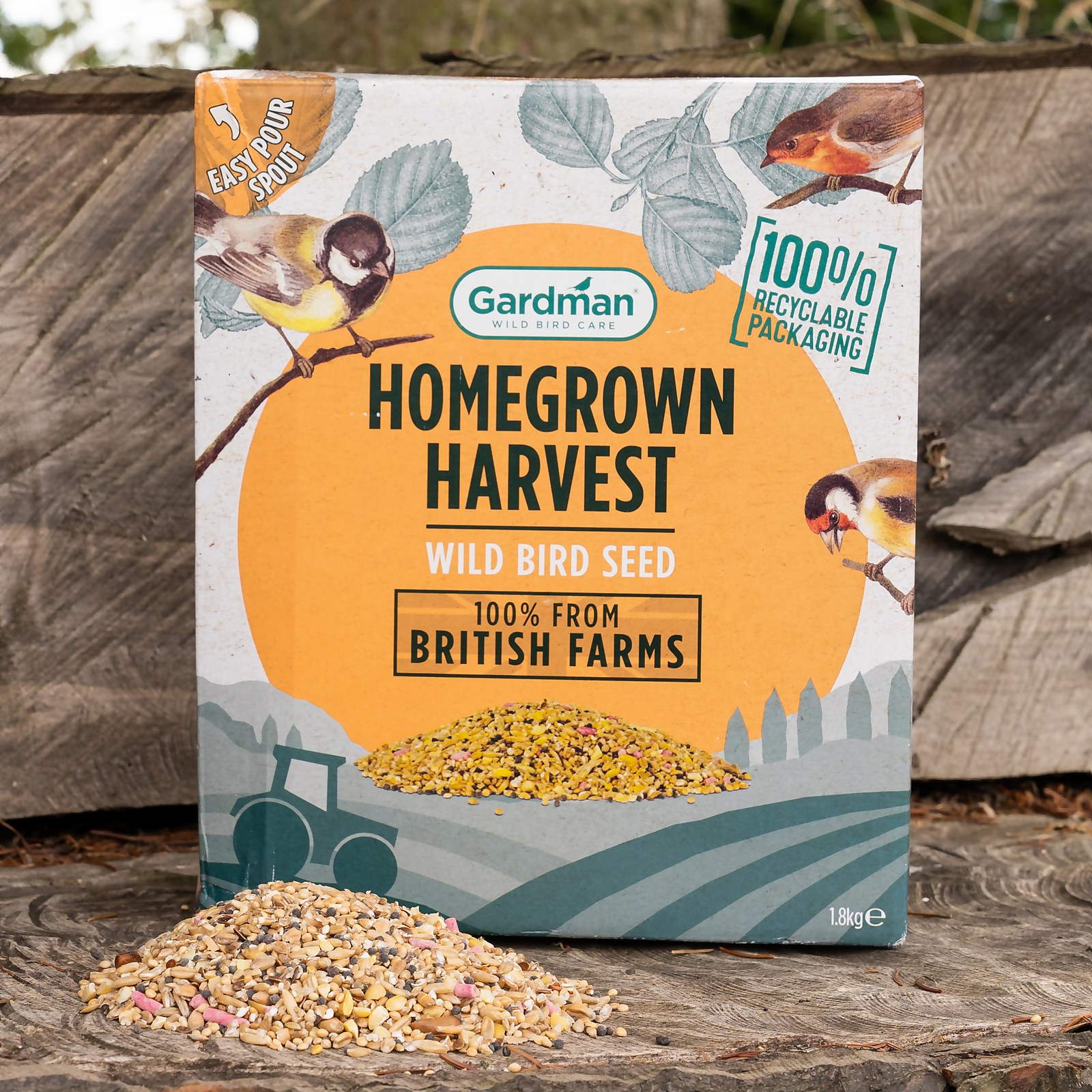 Gardman Homegrown Harvest Wild Bird Seed Mix 1.8kg - image 2