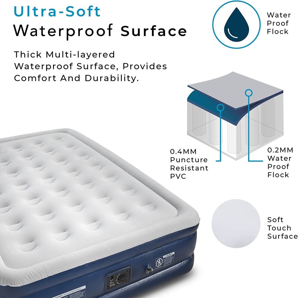 GATARN King Size Air Bed with Built-in Electric Pump - image 4