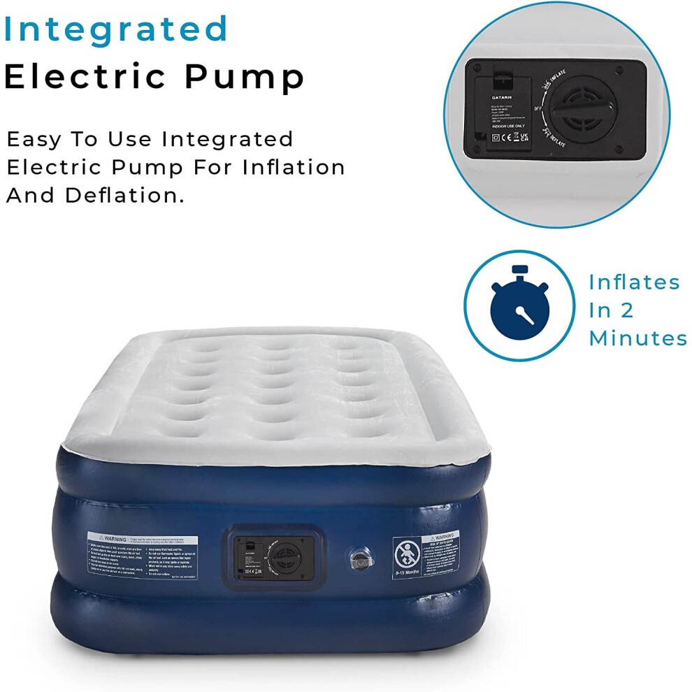 GATARN Single Air Bed with Built-in Electric Pump - image 4