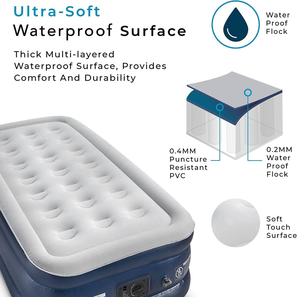 GATARN Single Air Bed with Built-in Electric Pump - image 5