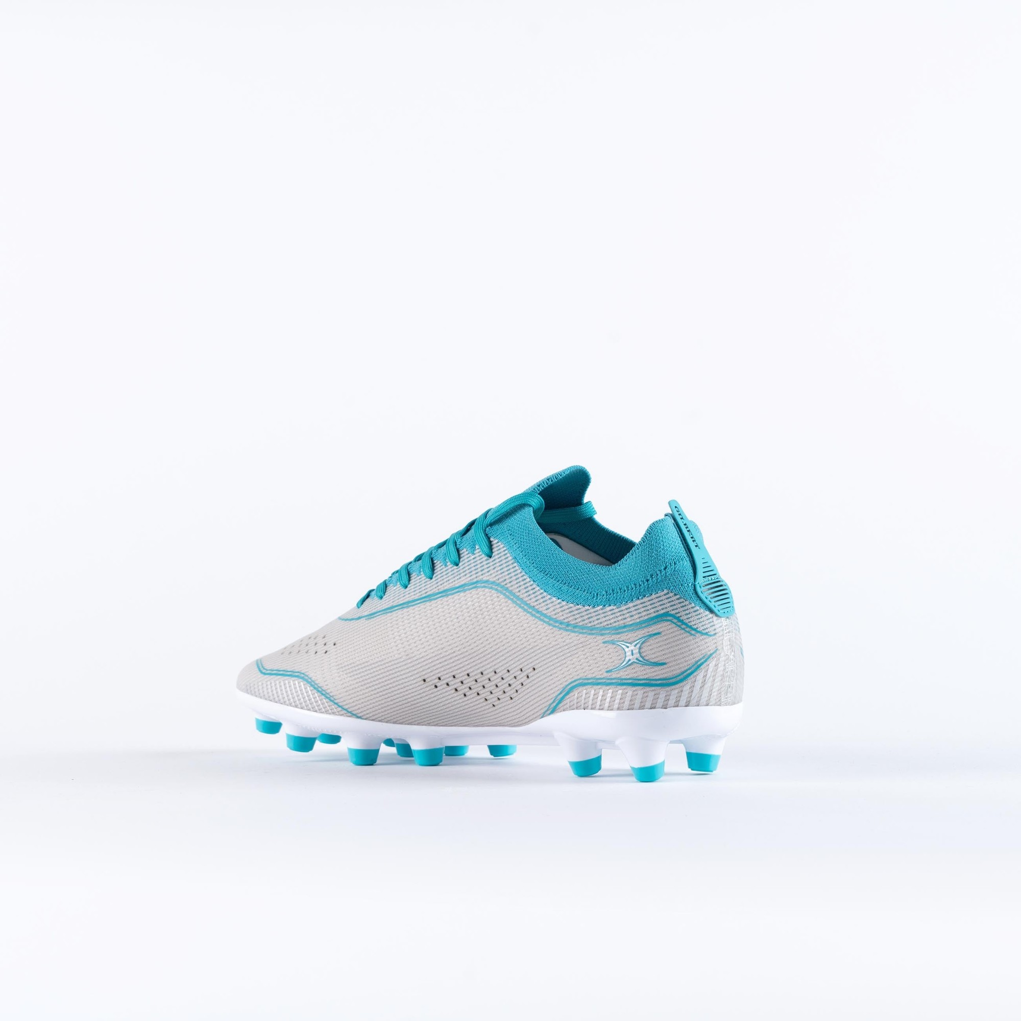 Gilbert Rugby Gilbert Cage Pace Pro MSX Boots - Senior - Size: UK 8.5 | EU 42.5 - Grey/Aqua - image 3