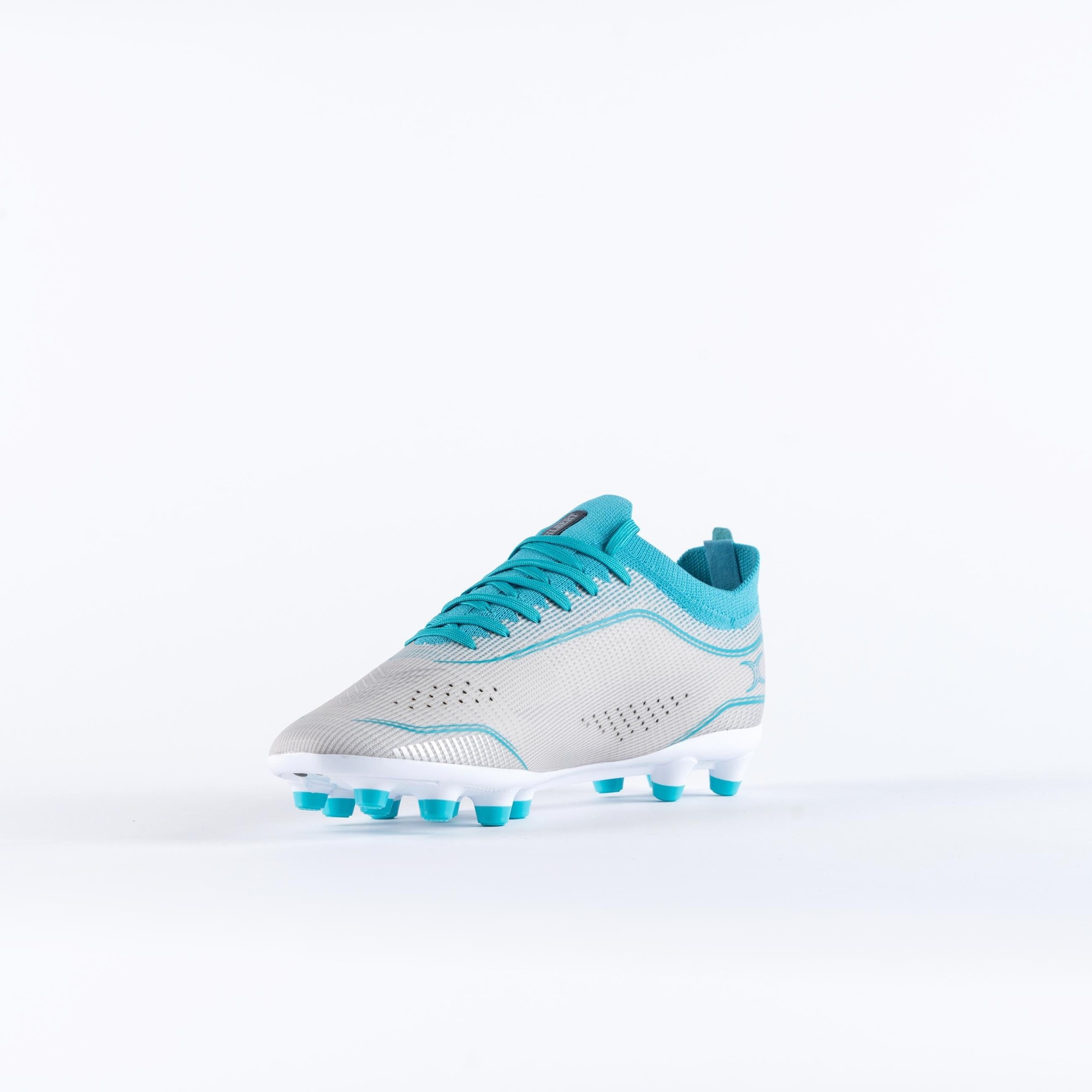 Gilbert Rugby Gilbert Cage Pace Pro MSX Boots - Senior - Size: UK 8.5 | EU 42.5 - Grey/Aqua - image 4