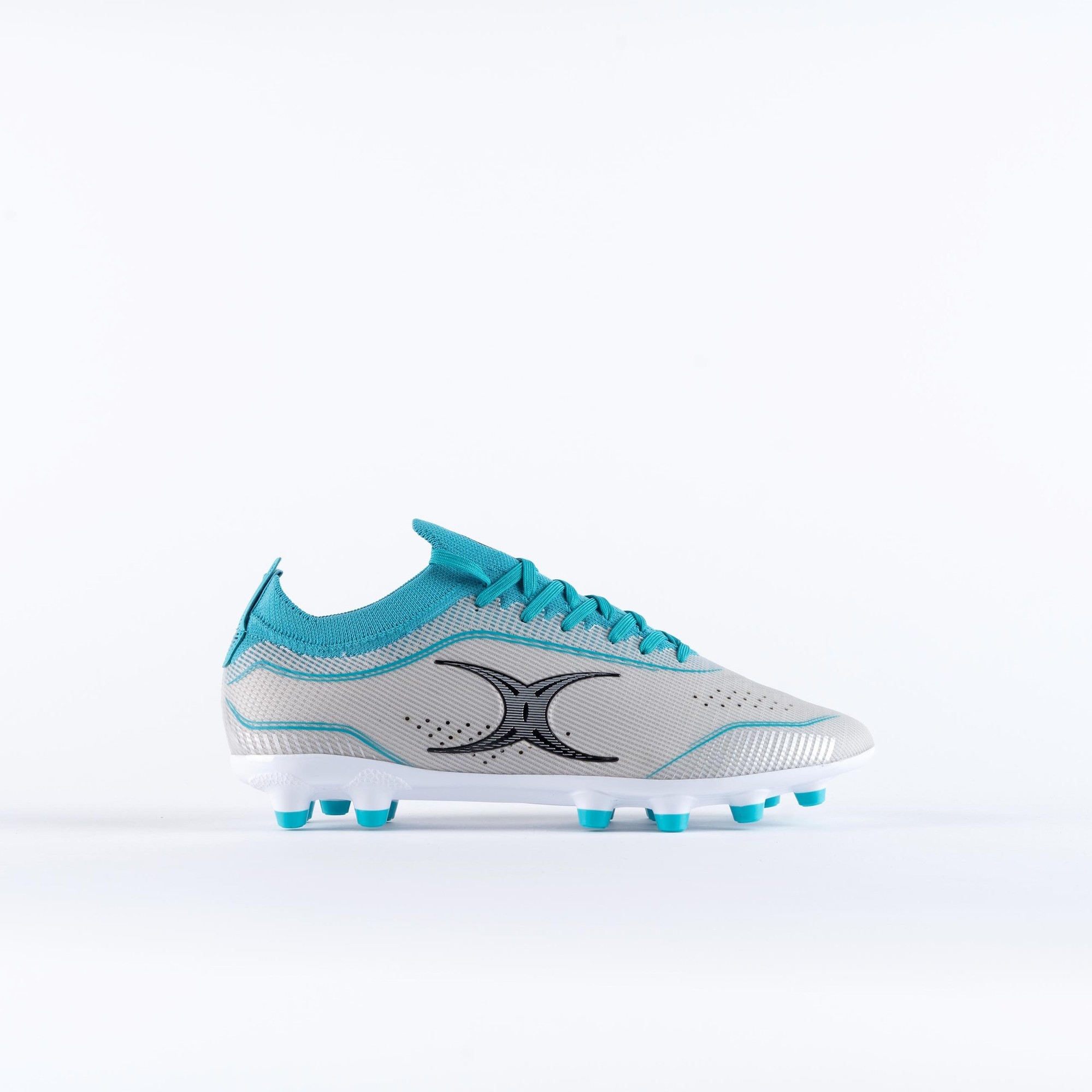 Gilbert Rugby Gilbert Cage Pace Pro MSX Boots - Senior - Size: UK 8.5 | EU 42.5 - Grey/Aqua - image 5