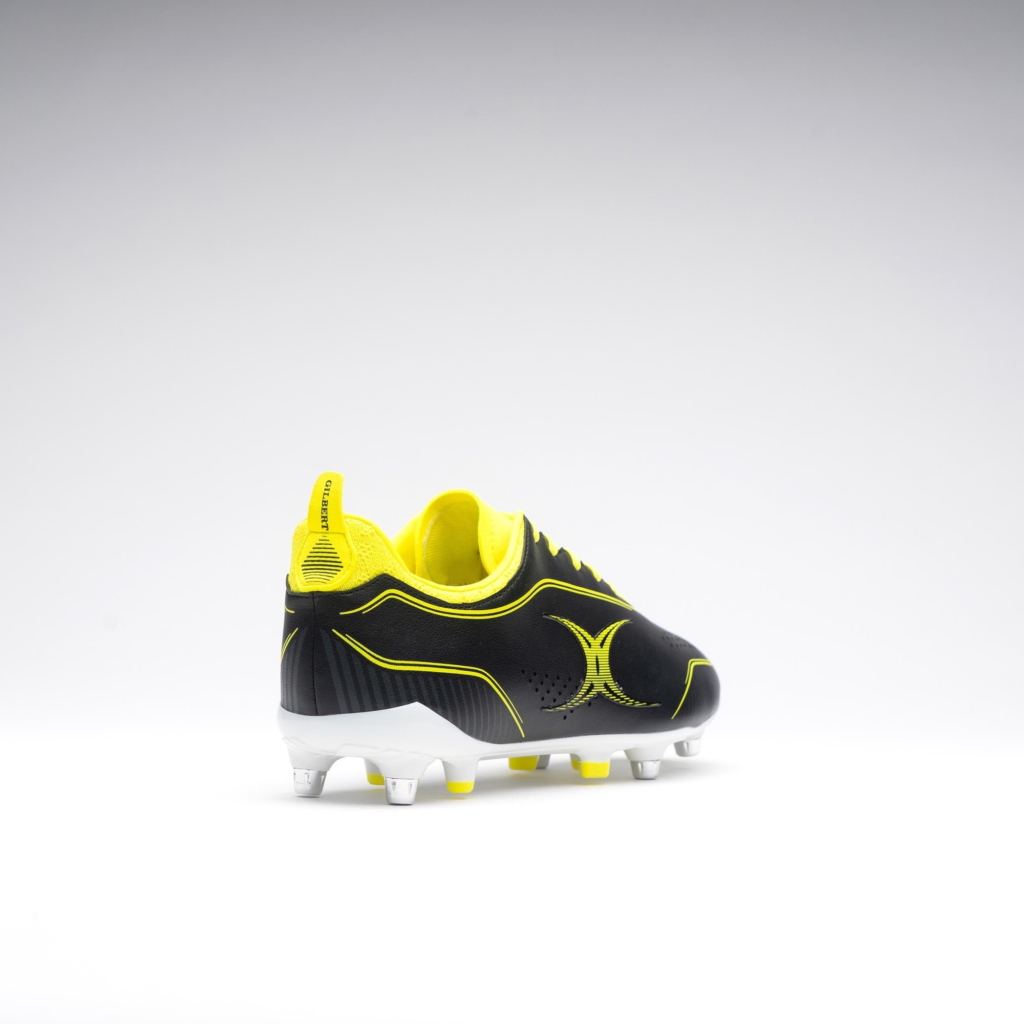Gilbert Rugby Gilbert Cage Torq 6S Boots - Senior - Size: UK 7.5 | EU 41 - Black/Fluo Yellow - image 3