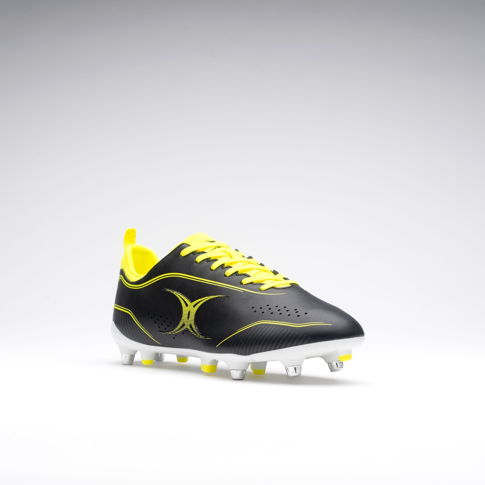 Gilbert Rugby Gilbert Cage Torq 6S Boots - Senior - Size: UK 7.5 | EU 41 - Black/Fluo Yellow - image 4