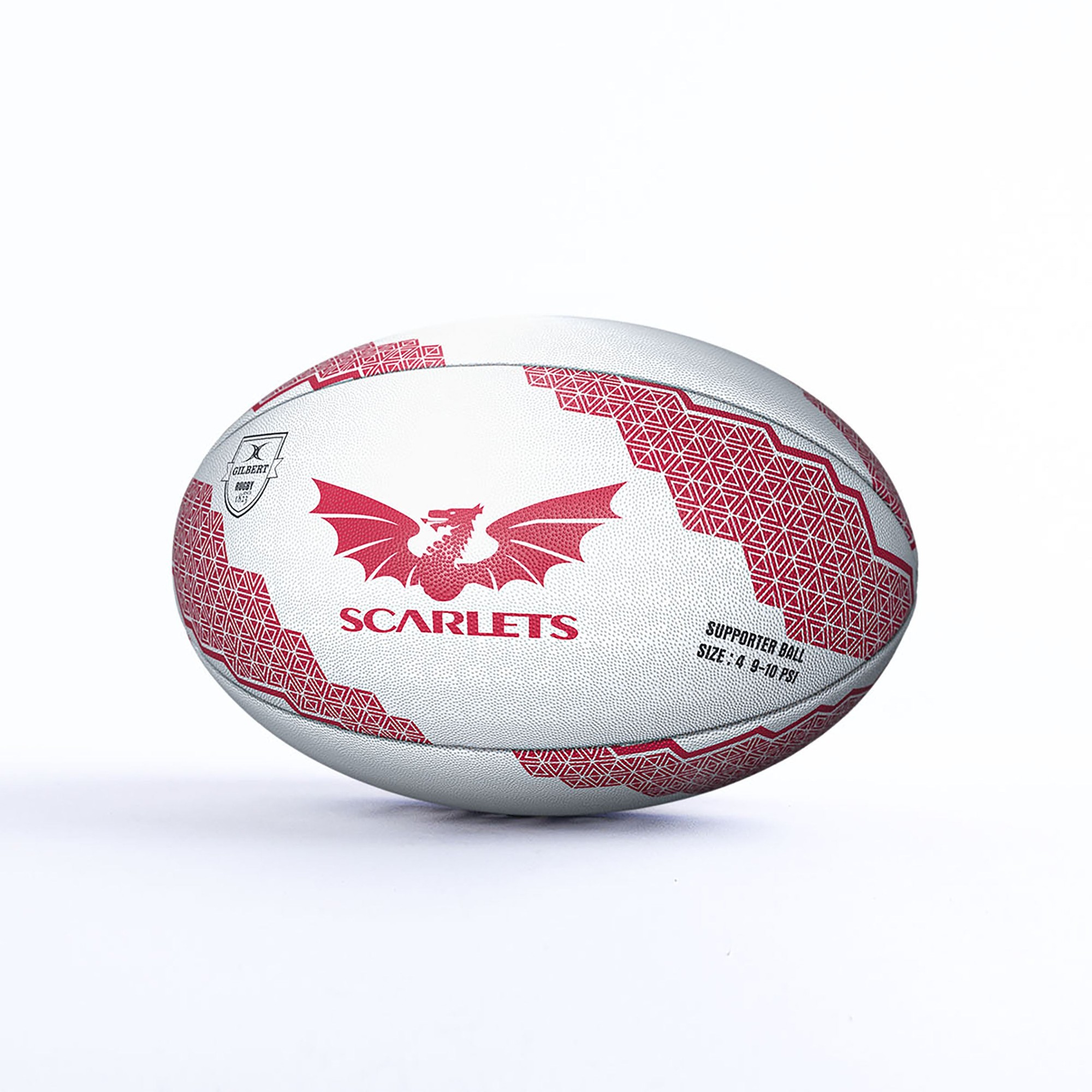 Gilbert Rugby Gilbert Scarlets Supporter Ball - Size: Sz 4 - image 4
