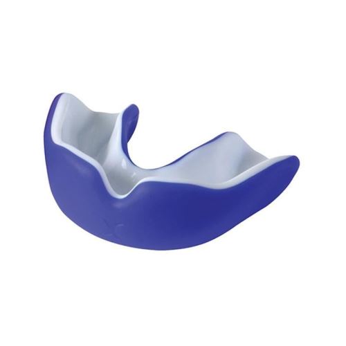 Black dual density mouthguard with a sleek design, featuring a soft inner layer for comfort and a hard outer layer for protection, ideal for rugby players.
