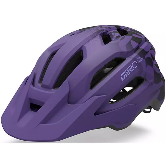 Purple Giro Fixture MIPS II youth helmet featuring a sleek design, ventilation holes, and a durable outer shell, ideal for biking safety and style.