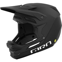 Black Giro Insurgent Spherical full-face MTB helmet with visor, angular design, and white Giro logo on chin guard.