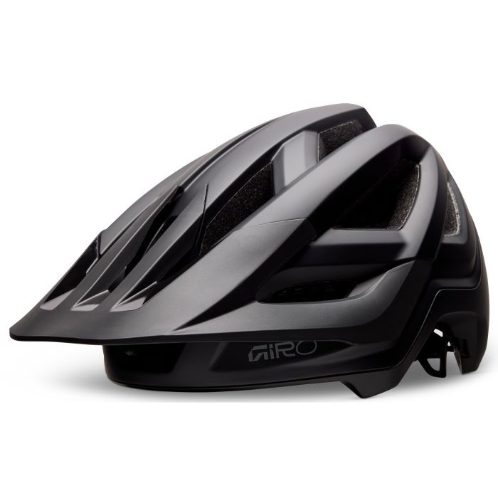 Matte black Giro Montaro Mips III helmet in medium size, featuring a sleek aerodynamic design, multiple ventilation slots, and a secure fit system for mountain biking.