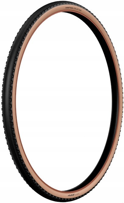 Goodyear XPLR Slick tubeless tyre in size 700 x 40, featuring a black surface with a tan sidewall and a smooth tread design for enhanced grip and performance.