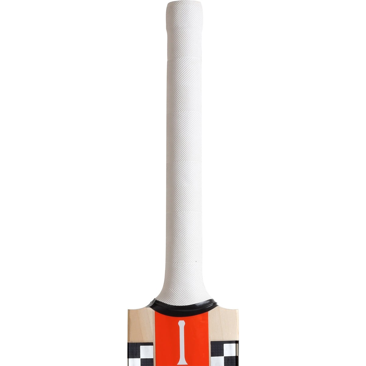 White Chevron bat grip with textured surface, designed for improved hold, featuring a black and red accent at the base, packaged in a 10 pack by Gray-Nicolls.