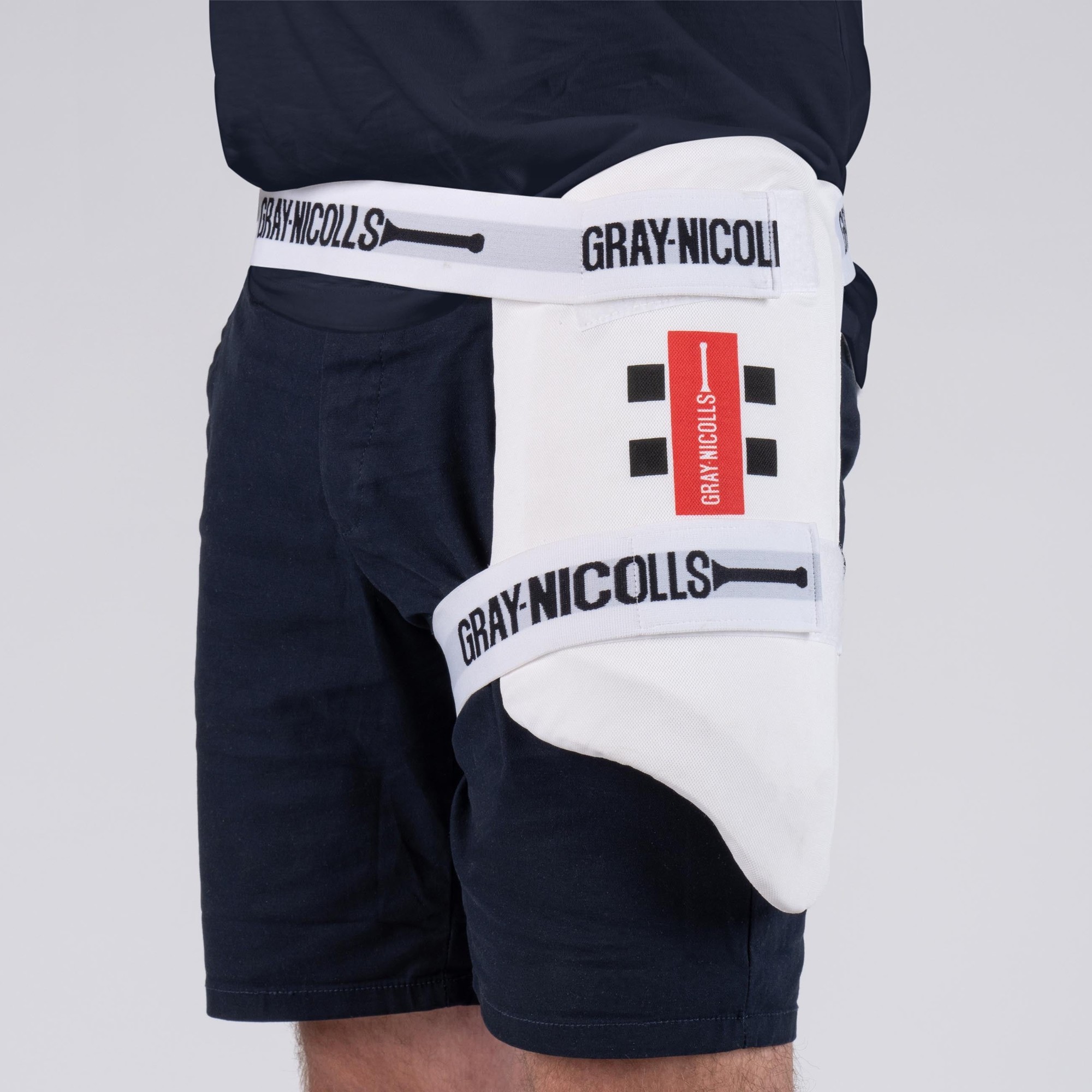 Gray-Nicolls Club Collection Cricket Thigh Pads - Size: LH - Medium - White - image 2