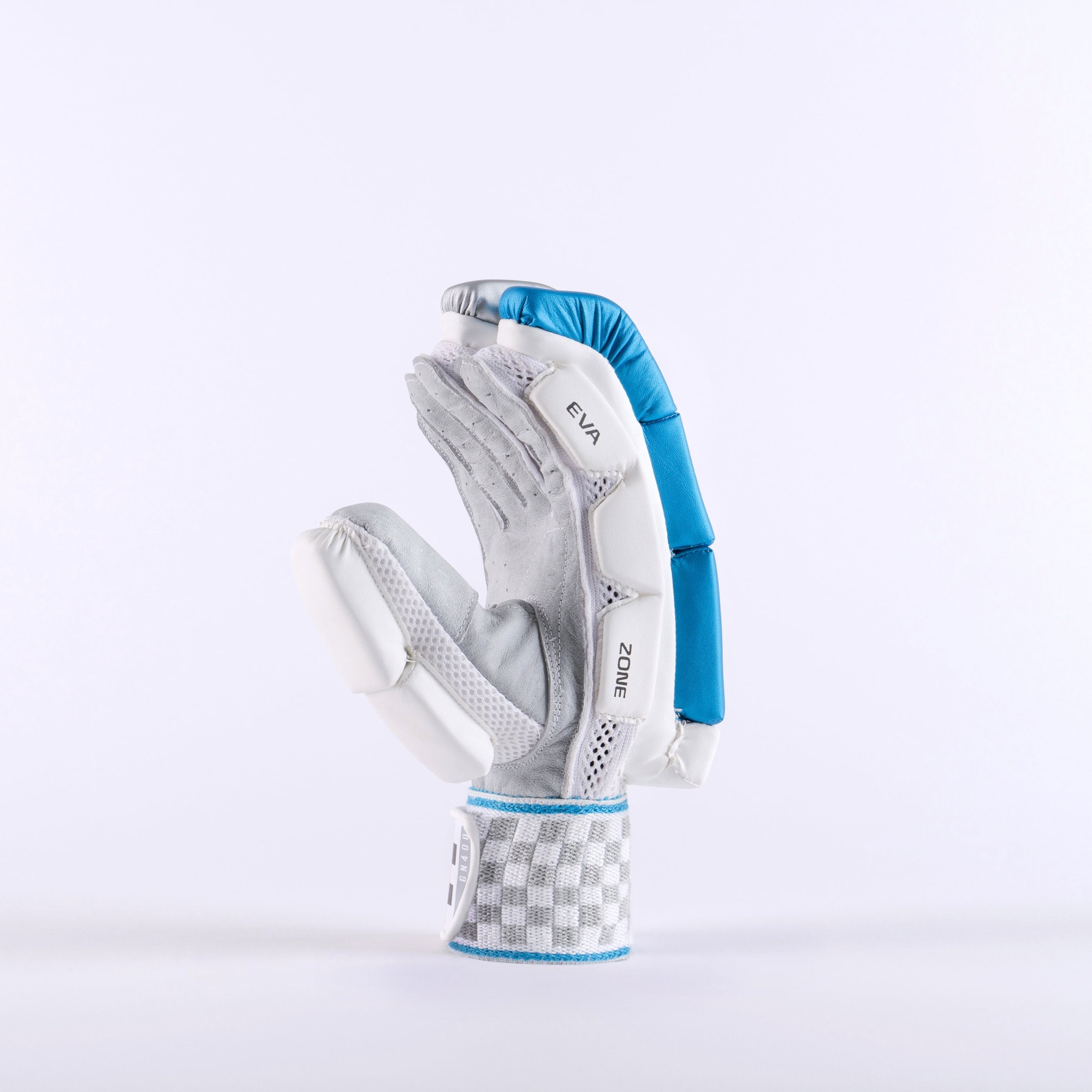 Gray-Nicolls GN400 Batting Gloves - Size: LH - Junior - White/Blue - image 3