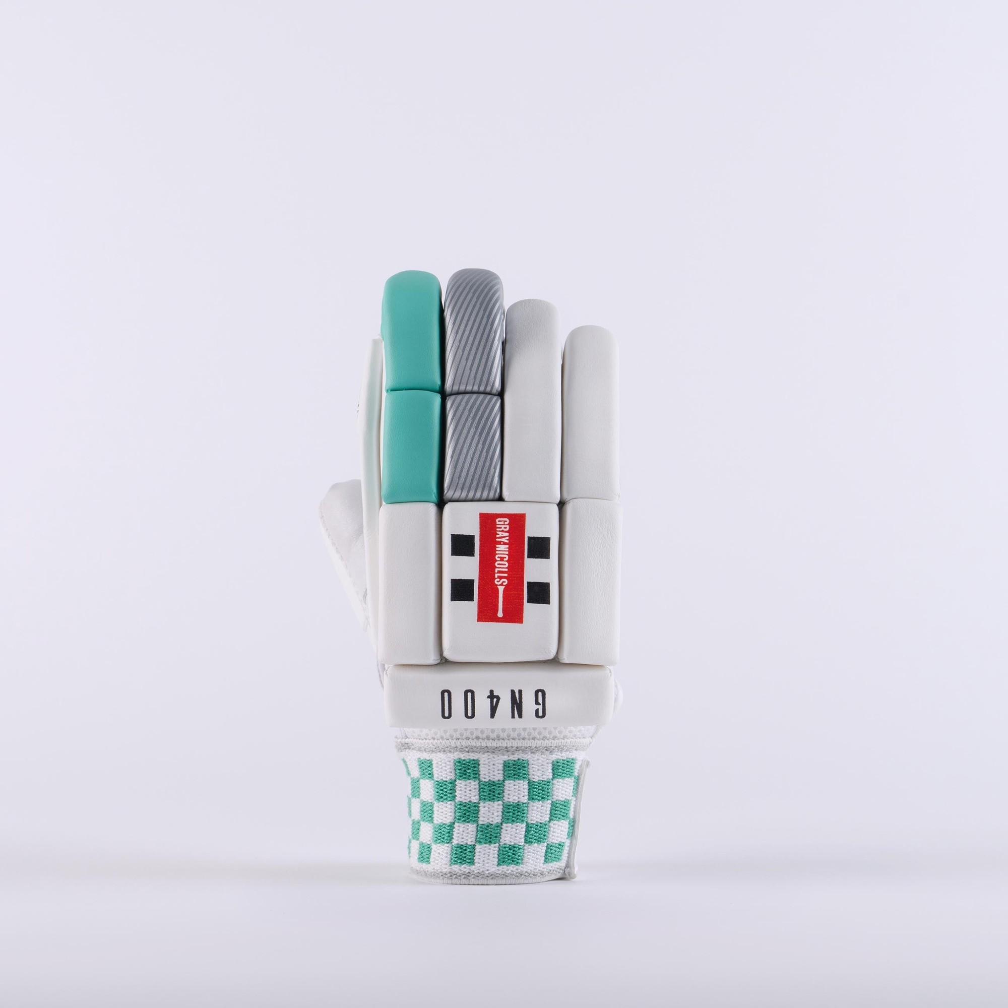 Gray-Nicolls GN400 GEM Batting Gloves - Size: RH - Gem - White/Aqua - image 3