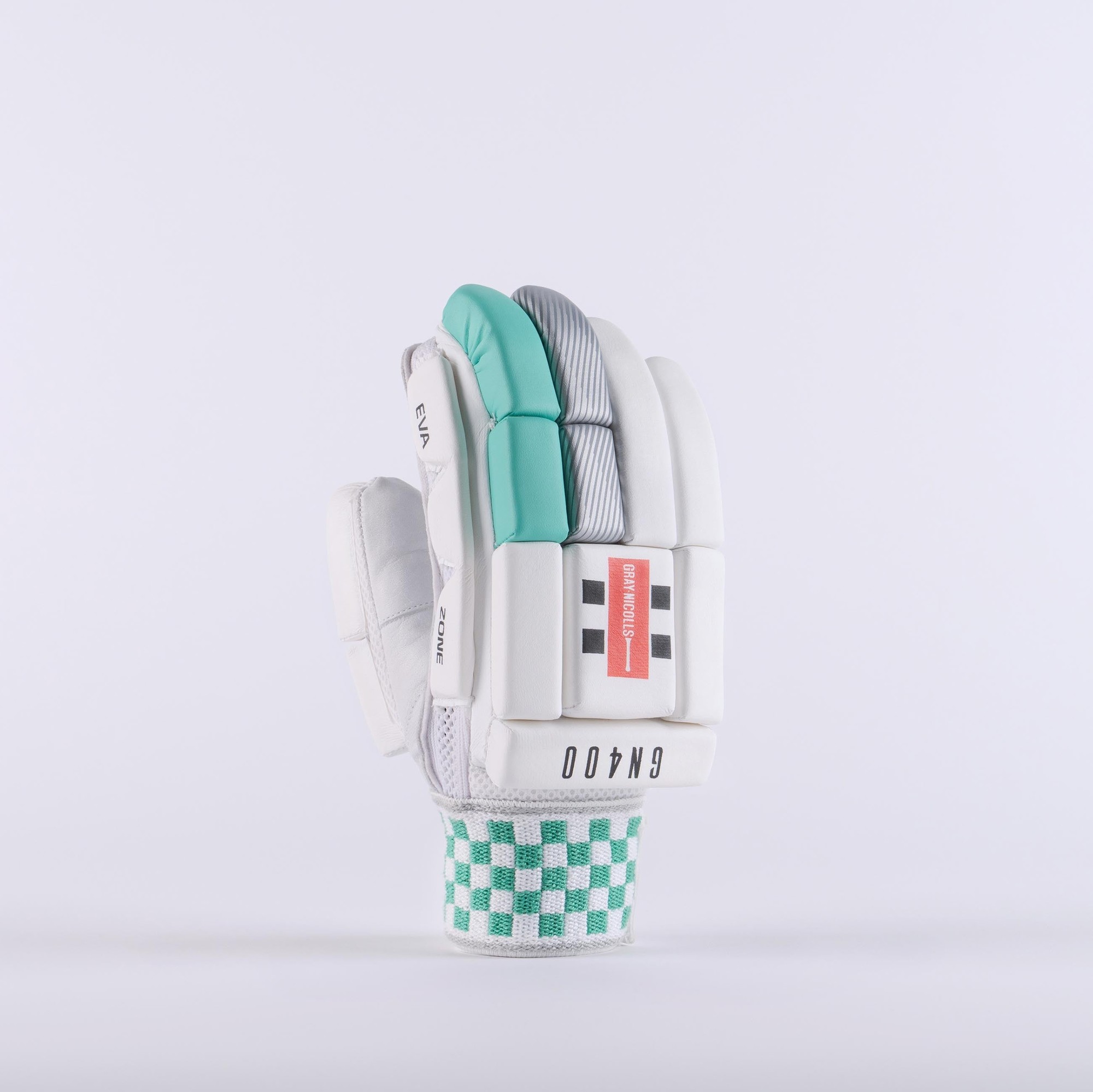Gray-Nicolls GN400 GEM Batting Gloves - Size: RH - Gem - White/Aqua - image 4