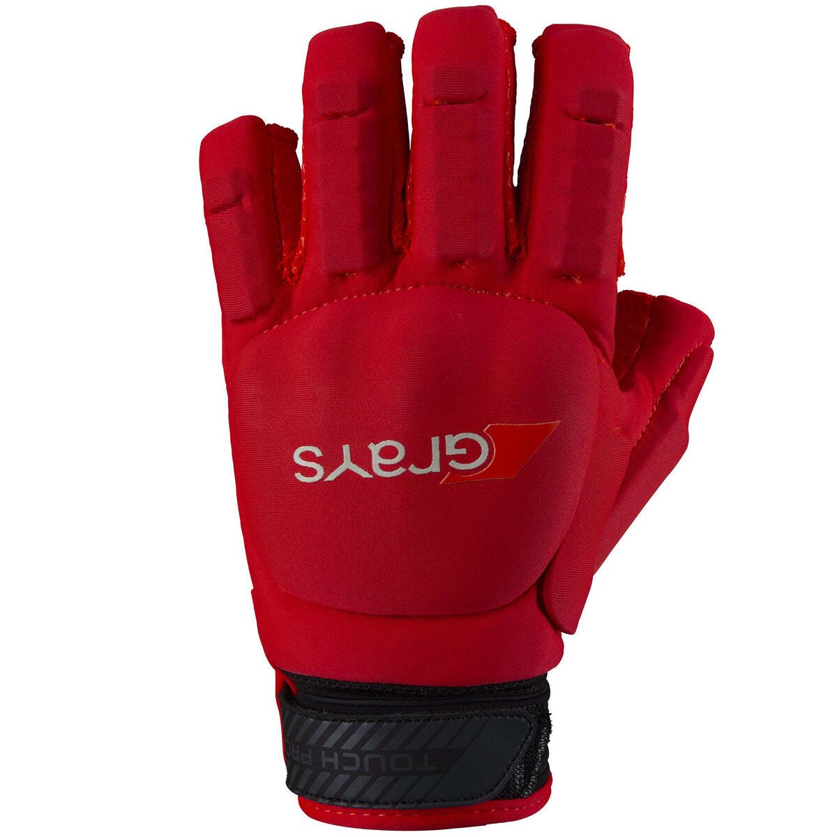 Black Grays Touch Pro Glove featuring a sleek design, padded fingers for protection, and a textured grip, ideal for hockey players seeking performance and comfort.