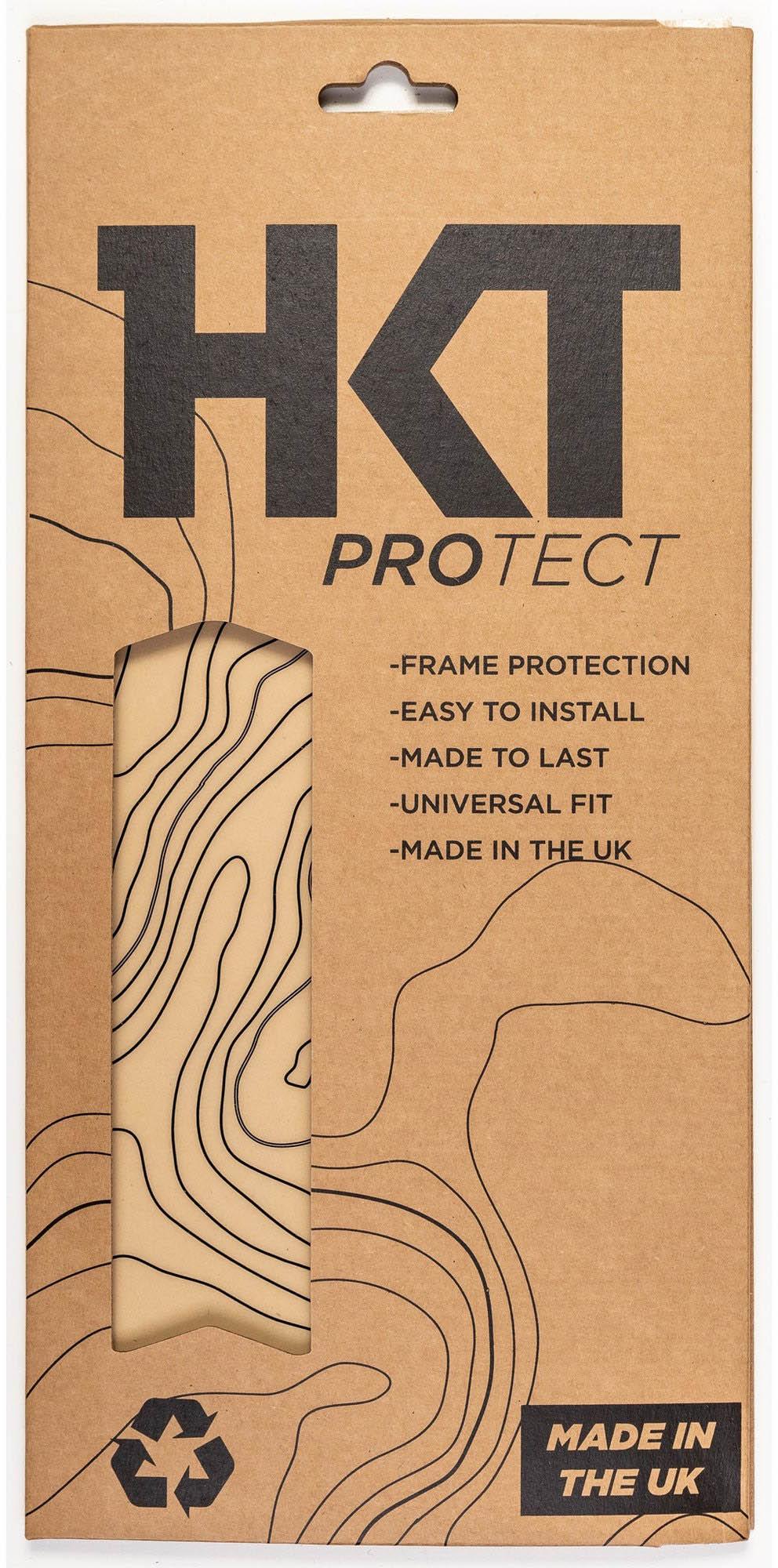 HKT Plus Frame Protection Kit Contour, Matte Black with contour lines, in eco-friendly cardboard packaging.