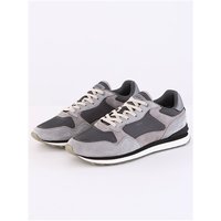 Grey Hoff Mens Berlin Trainers, size 41, with suede and mesh panels, white laces, and black accents.