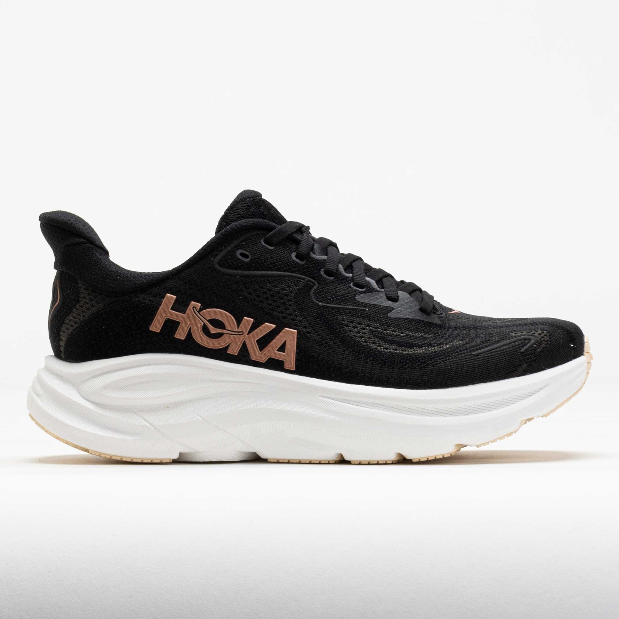 HOKA HOKA Womens HOKA Clifton 10 - Womens Running Shoes Black/Rose Gold Size 8.5