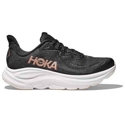 HOKA HOKA Womens HOKA Clifton 10 - Womens Running Shoes Black/Rose Gold Size 8.0