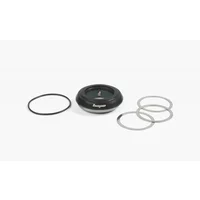 Black Hope 8-Top-Full Integrated Headset IS42/28.6 with circular components and silver spacers.