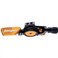 Black and orange Hope dropper lever with textured grip and mounting holes.