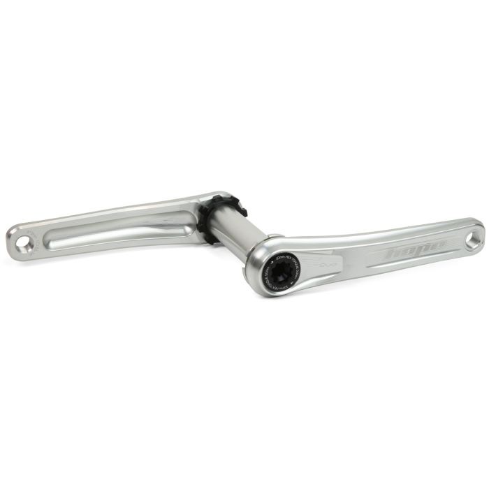Silver Hope EVO crankset with a spiderless design, featuring lightweight aluminum arms and a 135mm width, compatible with 68/73mm bottom brackets.