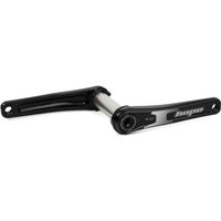 Black Hope EVO Crankset, spiderless design, 170mm length, 73mm width, sleek black finish with silver accents.