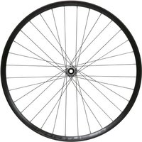 Blue Hope Fortus 30W Pro5 front wheel, 29-inch, 110mm x 15mm Boost, 6-bolt design with black spokes and rim.