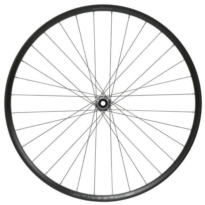 30W SC Pro5 front wheel in silver, 110mm x 15mm Boost, 29-inch size, featuring a 6-bolt disc brake mount and a sleek, lightweight design with black spokes.