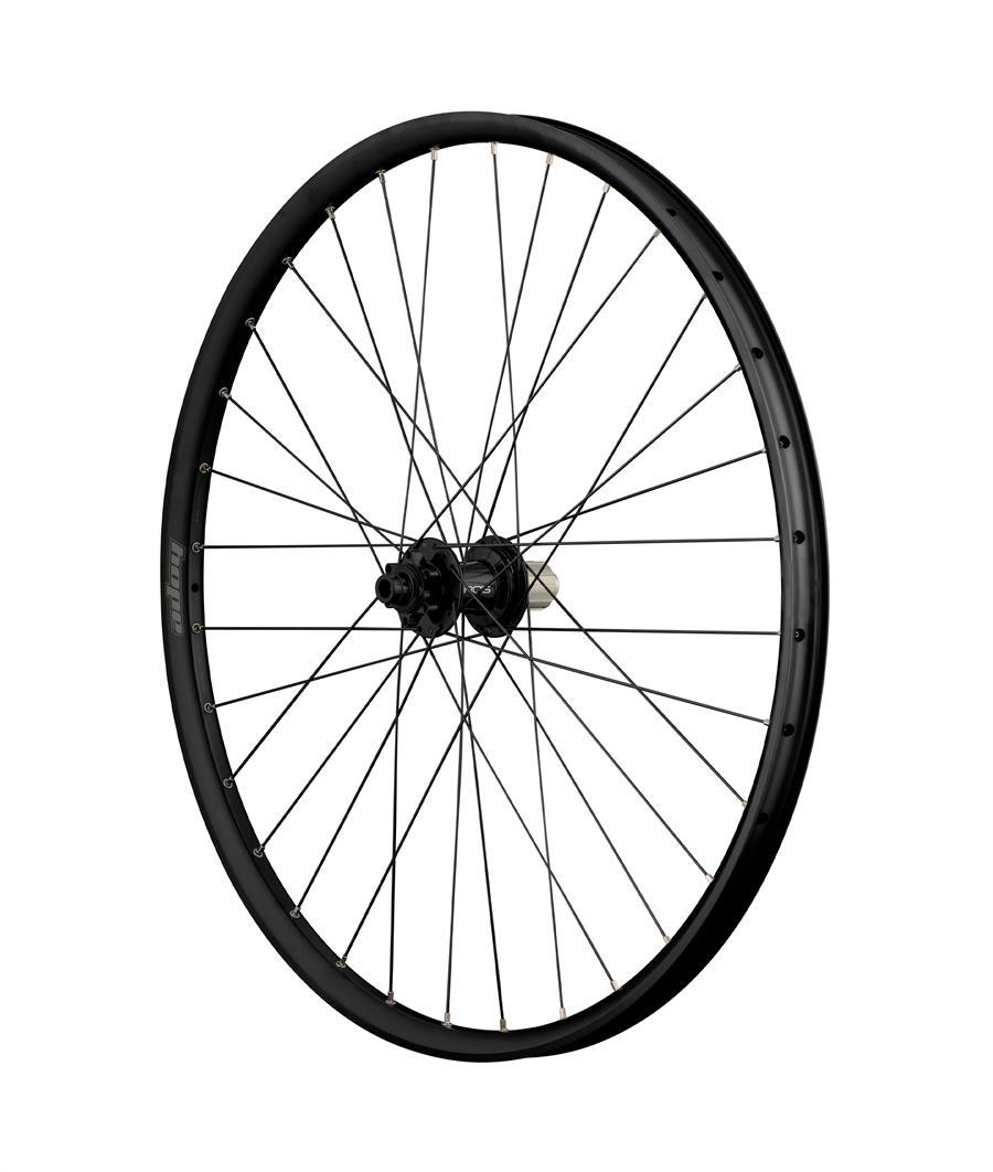 Black 27.5-inch Hope Fortus 30W SC Pro5 rear wheel features a 148x12mm Boost hub, 6 bolt disc brake mount, and sturdy aluminum construction with visible spokes.