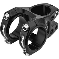 Black Hope Gravity stem, 35mm reach, 31.8mm clamp, with silver bolts and a sleek, angular design.