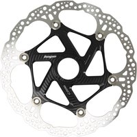 Black and silver Hope MTB Centre Lock Floating Rotor, 220mm, with perforated edges and five-bolt pattern.
