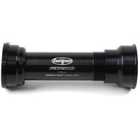 Black Hope Press Fit stainless steel bottom bracket with cylindrical design and logo on the center section.