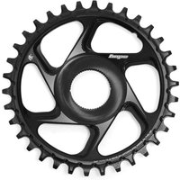 Black Hope R22 e-Bike chainring, 34T, Shimano direct mount, sleek design with five cutouts and engraved logo.