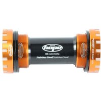 Orange Hope stainless bottom bracket cups with black center, 24mm axle, 68/73mm size, and white logo detailing.
