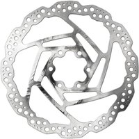 Silver Hope Universal Fixed 6-Bolt Rotor, 160mm, with a wavy outer edge and multiple perforations.