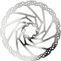 Silver Hope Universal Fixed 6-Bolt Rotor, 200mm, with intricate cutouts and a circular pattern.