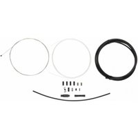 Jagwire Elite Sealed Shift Kit 1x with black housing, white cables, and small metal components for bicycle shifting.