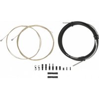 Jagwire Road Pro Brake Kit in black with cables, housing, and small components for road bike braking system.