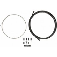 Jagwire Sport Shift Kit 1x with black housing, silver cable, and small black connectors and ferrules.