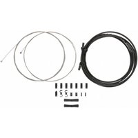 Jagwire Sport Shift Kit 2x with black housing, silver cables, and small black ferrules and end caps.