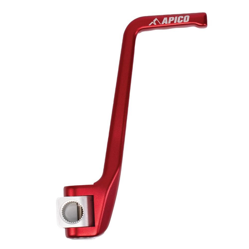 Red aluminum kick start lever with a textured grip and a silver gear mechanism, designed for Gas Gas Trials TXT/TXT Pro/Racing models from 2002 to 2023.