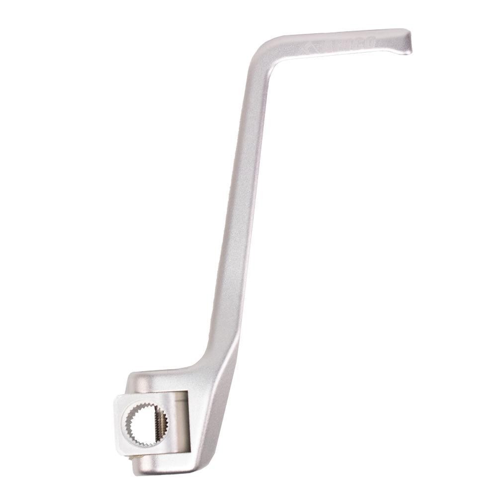 Silver kick start lever designed for Gas Gas Trials TXT/TXT Pro/Racing models (2002-2023), featuring a sturdy metal construction and a textured grip for enhanced performance.