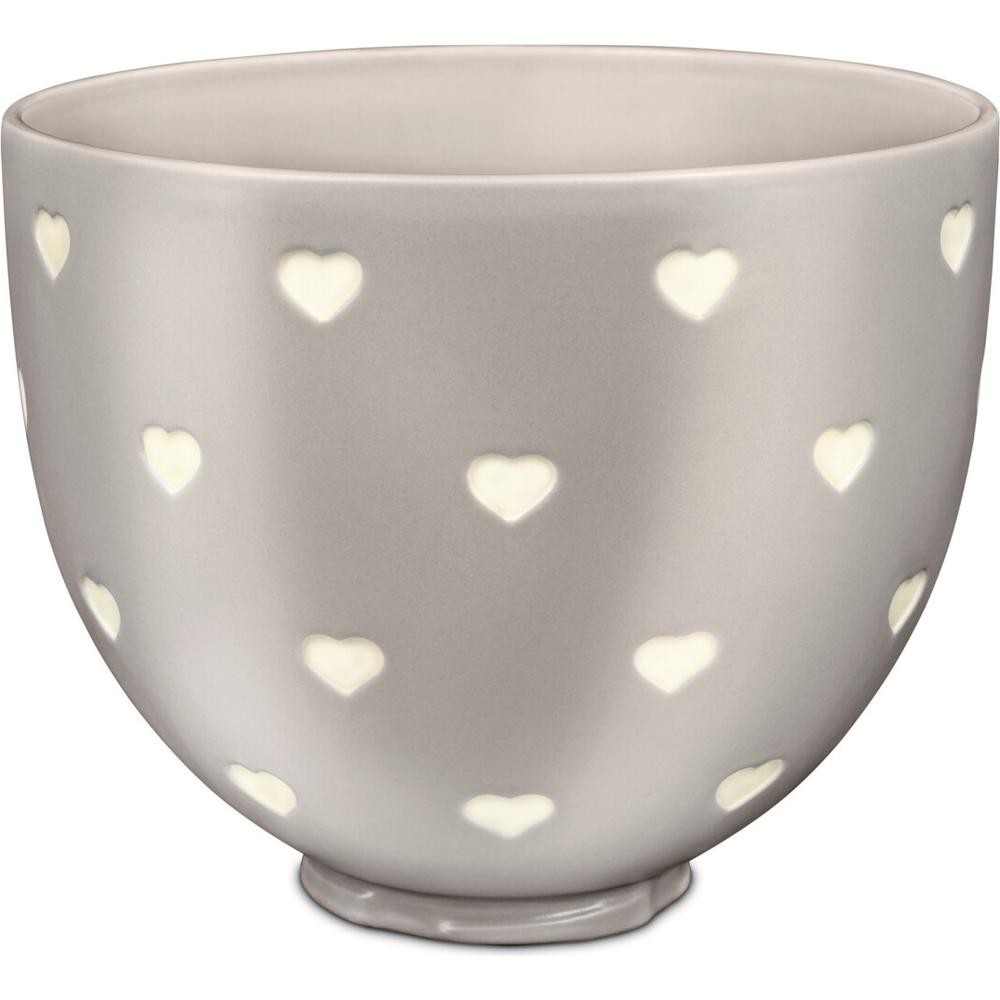 KitchenAid Ceramic 4.8L Mixer Bowl Ceramic Bowl Layered Hearts - image 2