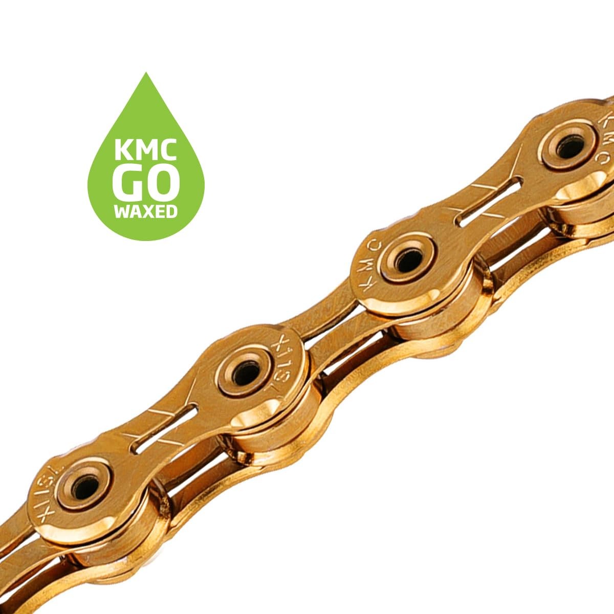 KMC X11-SL Waxed 11-Speed Chain 118L - Gold - image 3