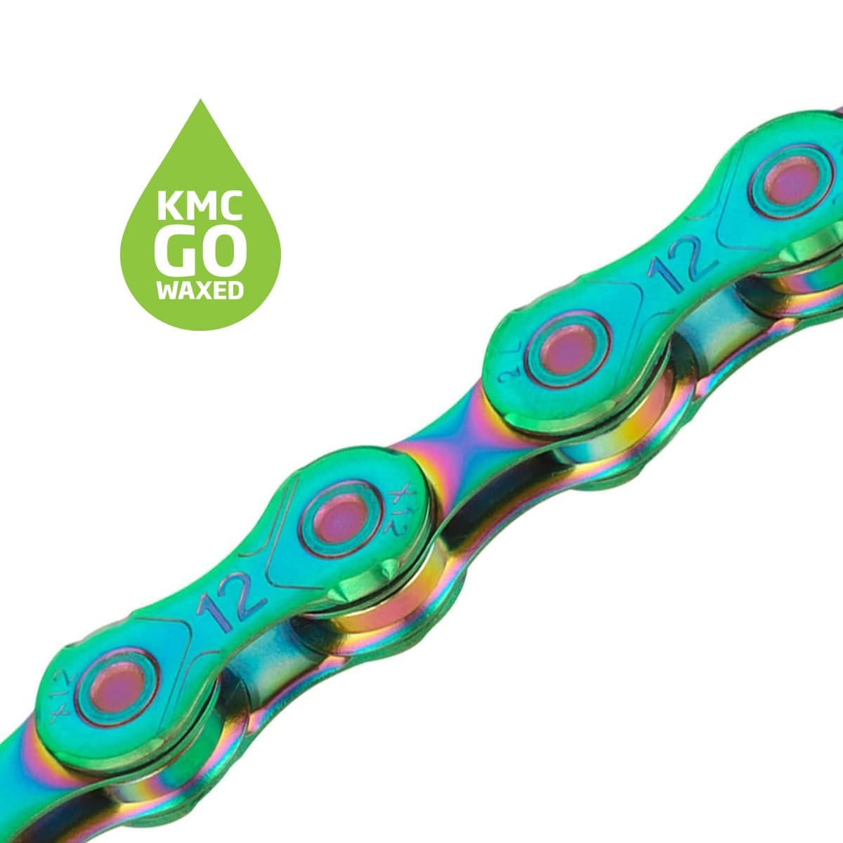KMC X12 Waxed 12-Speed Chain - Oil Slick - image 2